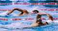 مسابقات شنا به مناسبت دهه مبارک فجر در کیش برگزار شد